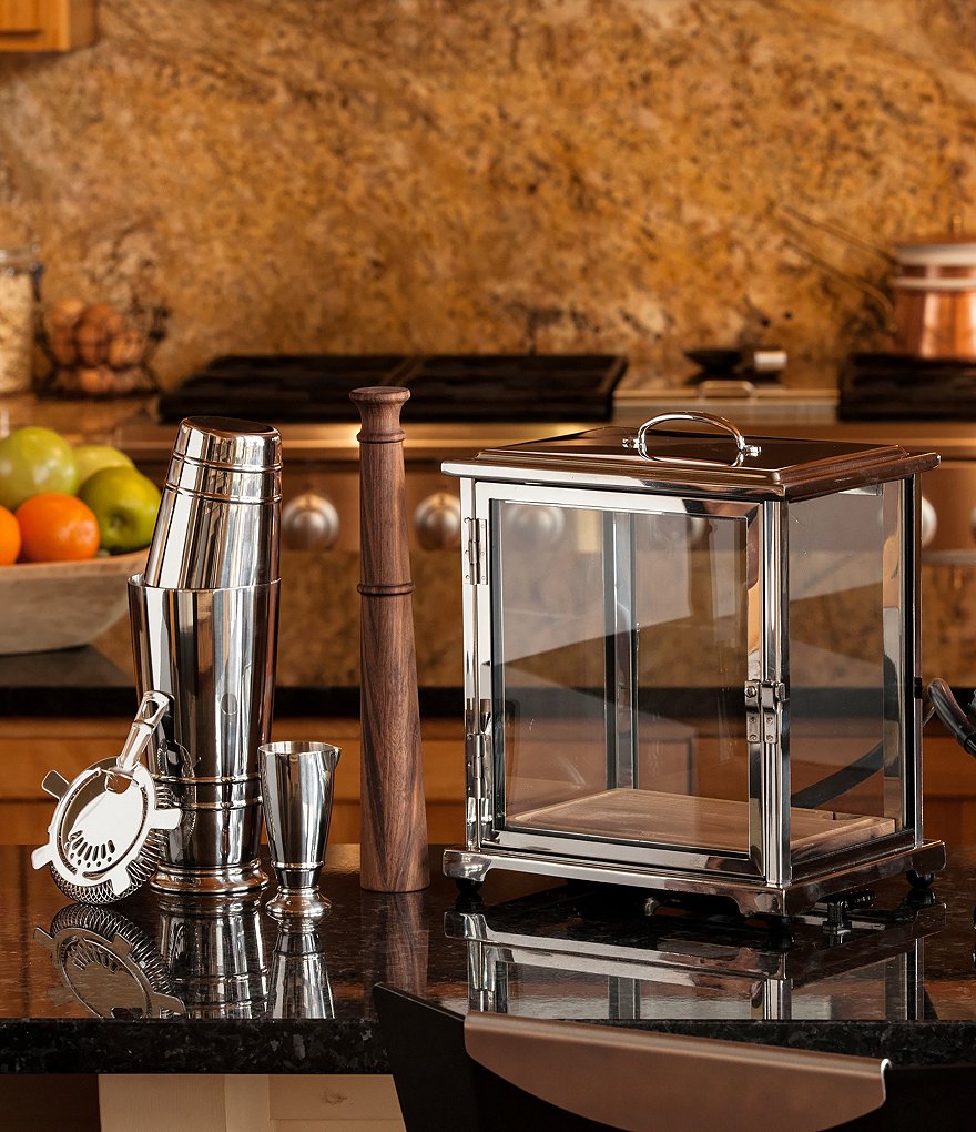 Southern Living Modern Stainless Steel Hammered Cocktail Shaker