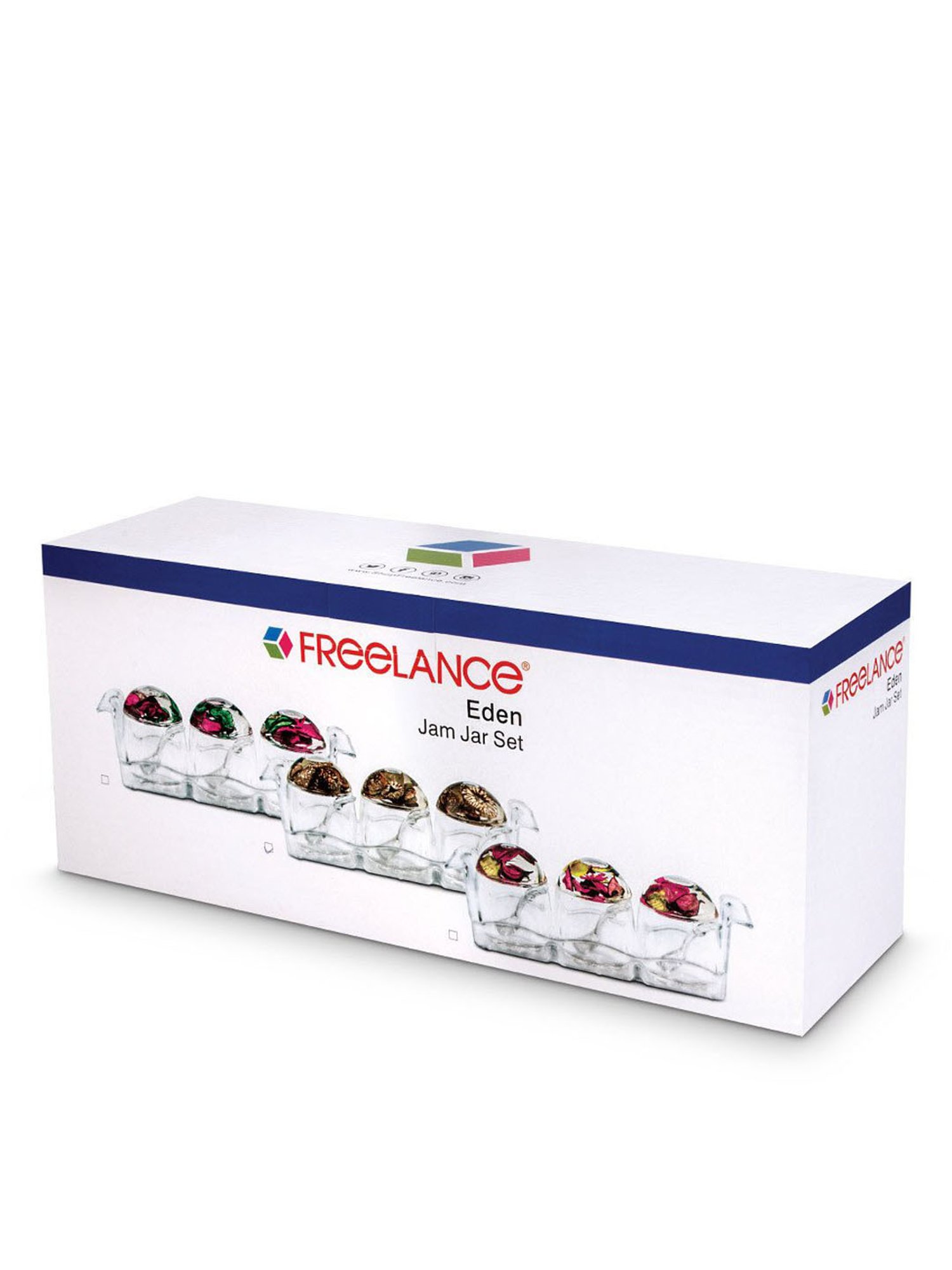 Freelance Brown Acrylic Set of 3 Jars and Container