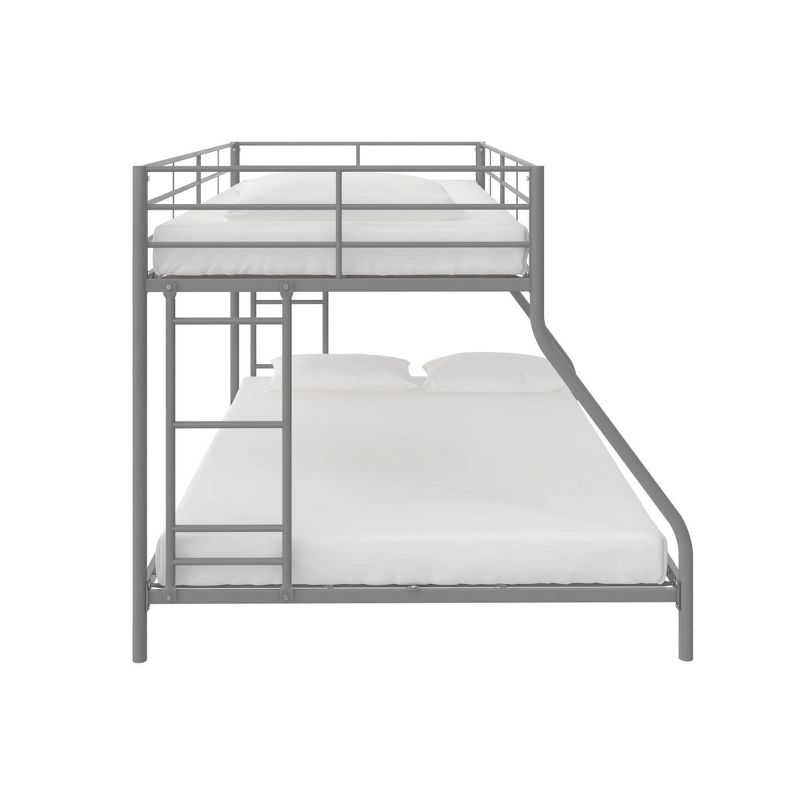Twin Over Full Lily Small Space Kids' Bunk Bed Silver Metal - Room & Joy