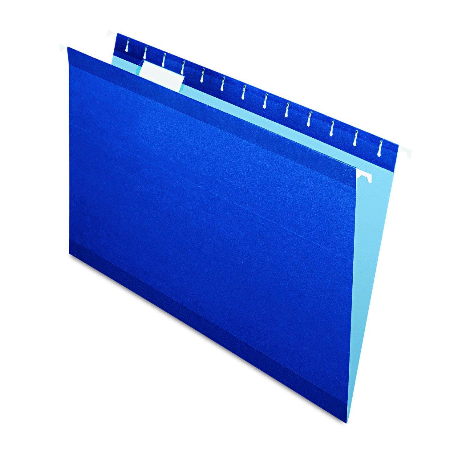 Pendaflex Reinforced Hanging Folders, Legal Size, Navy, 1/5 Cut, 25/BX (04153 1/5 NAV)