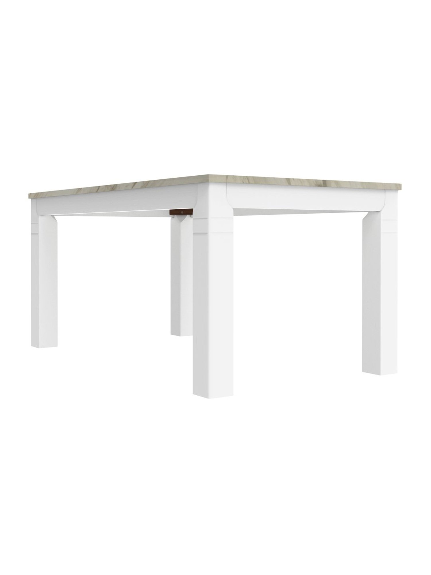 Godrej Interio Ivana White Rubber Wood 6 Seater Rectangular Dining Table