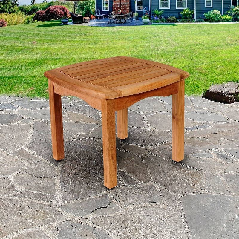 Intan Outdoor Teak Wood Side Table - International Home Miami