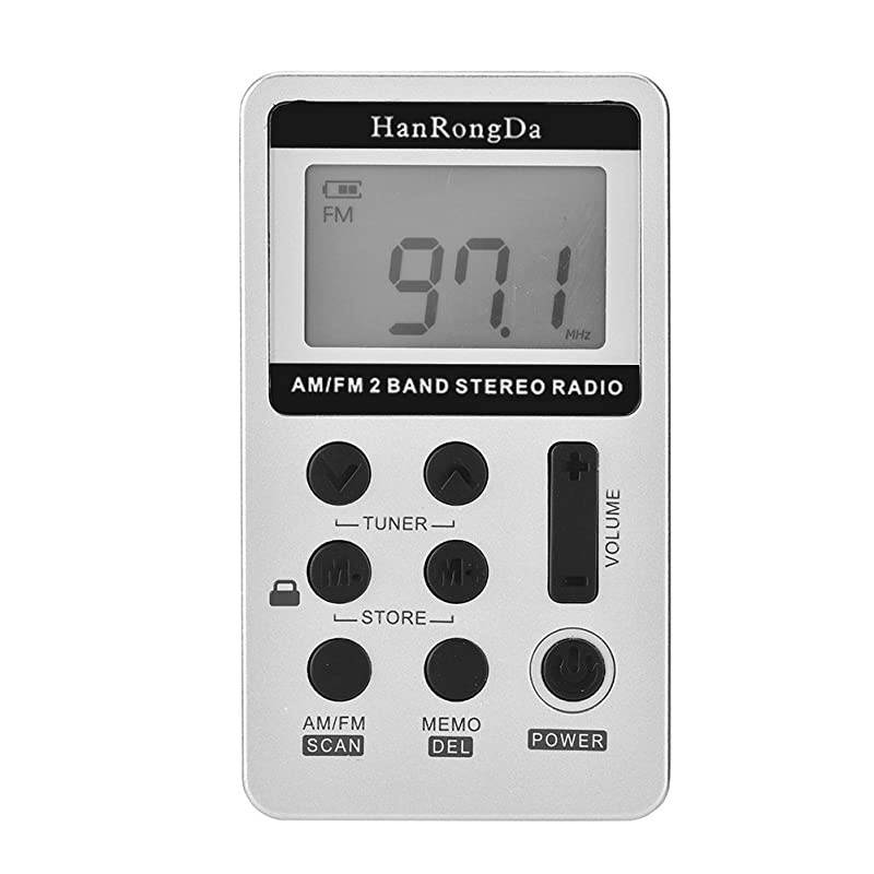 60-108MHz Wireless Portable Pocket DSP FM Stereo Radio Digital Receiver with Mini LCD Clock Earphone for Tour Guide System FM Transmitter Camping Hiking Outdoor Meeting Teaching