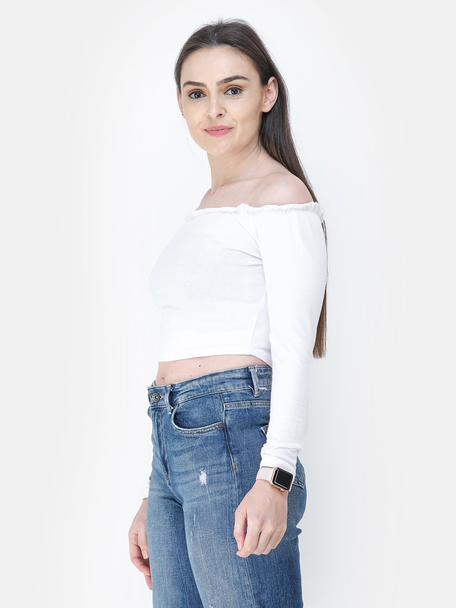 Cation White Crop Top