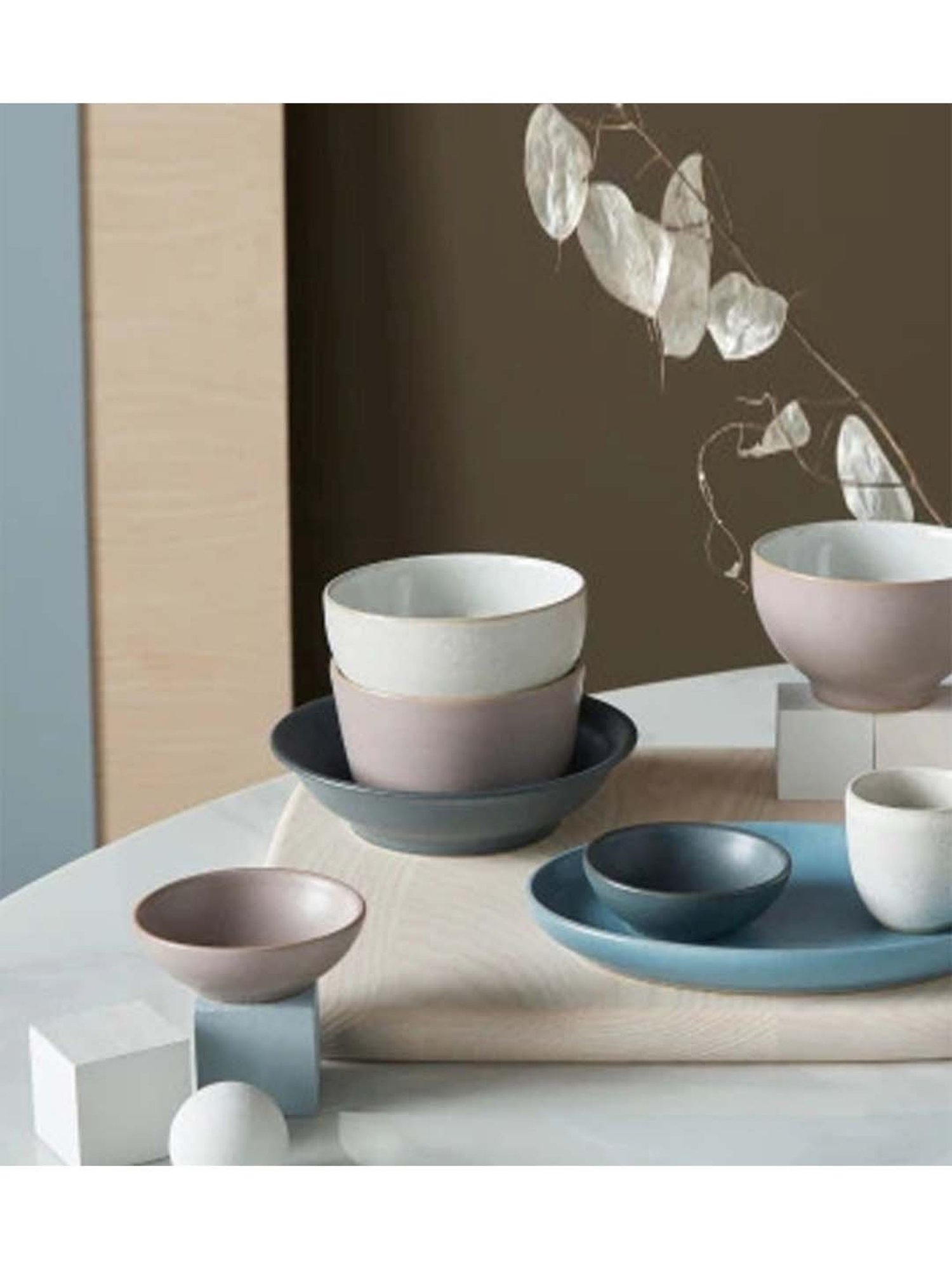 DENBY Impression Pink Stoneware Rice Bowl (400 ml) - Set of 1