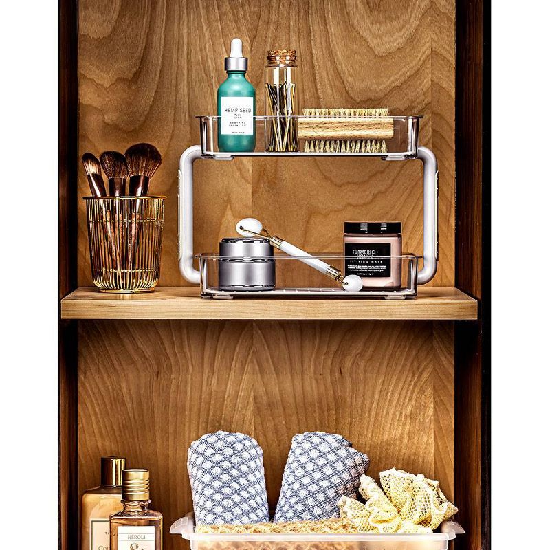 2 Tier Bathroom Tray Organizer - Madesmart