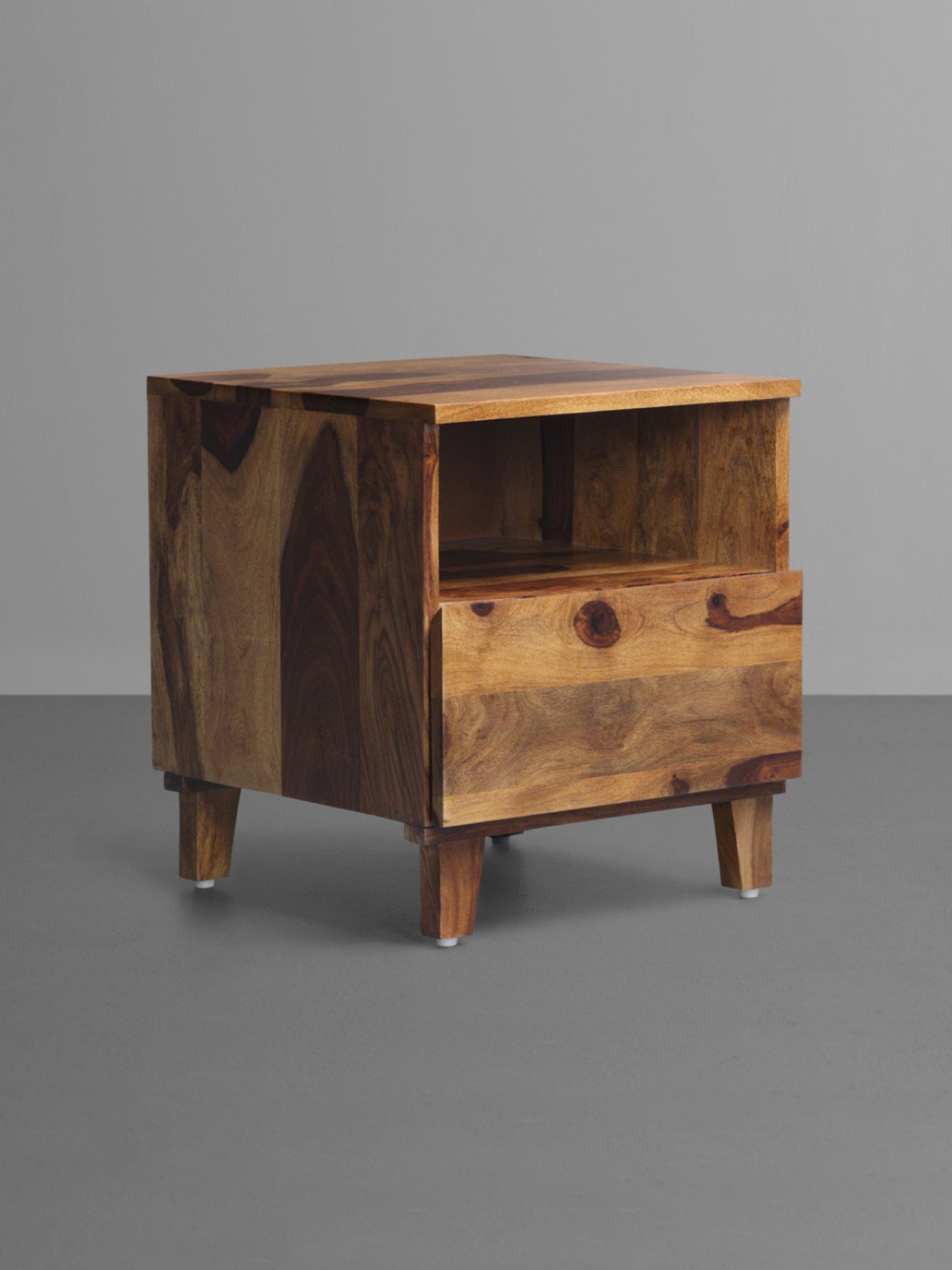 Sleepyhead Ally Teak Brown Sheesham Wood Bedside Table