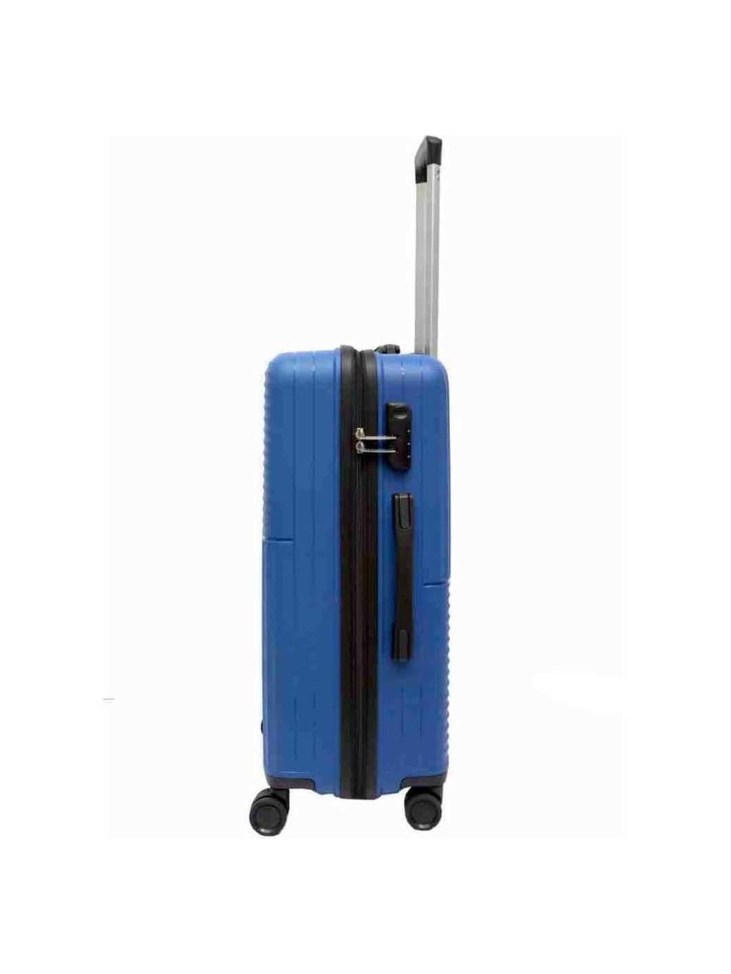Aristocrat Alliance Blue Striped Hard Medium Trolley Bag - 46 cm