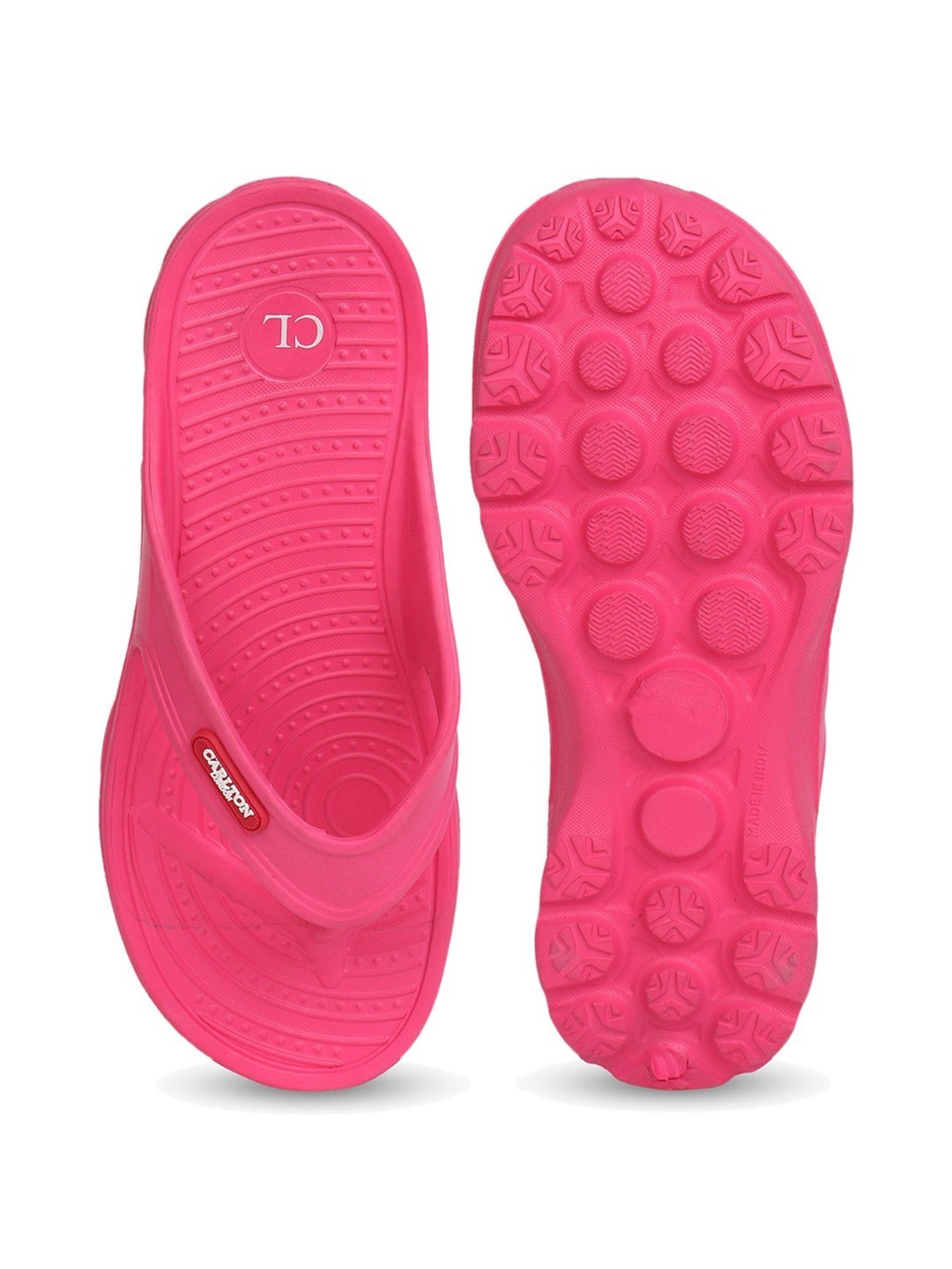 Carlton London Women's Fuchsia Flip Flops