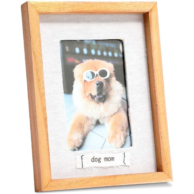 Cottage Creek Farms Dog Mom Vertical Picture Frame for 4 x 6 Photos (Yellow, 7 x 1 x 9 Inches)