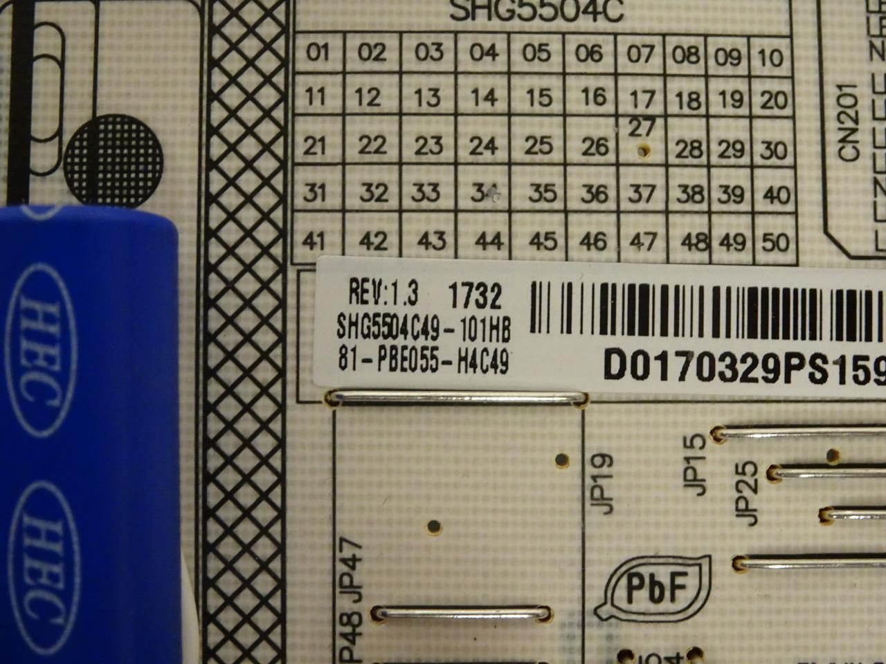 Hitachi 55R80 Power Supply Board (SHG5504C49-101HB) 81-PBE055-H4C49