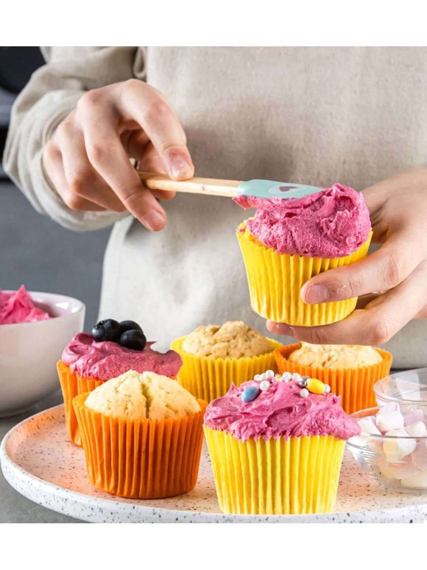 KitchenCraft Multicolor Silicone Mini Spatula Set - Set of 3