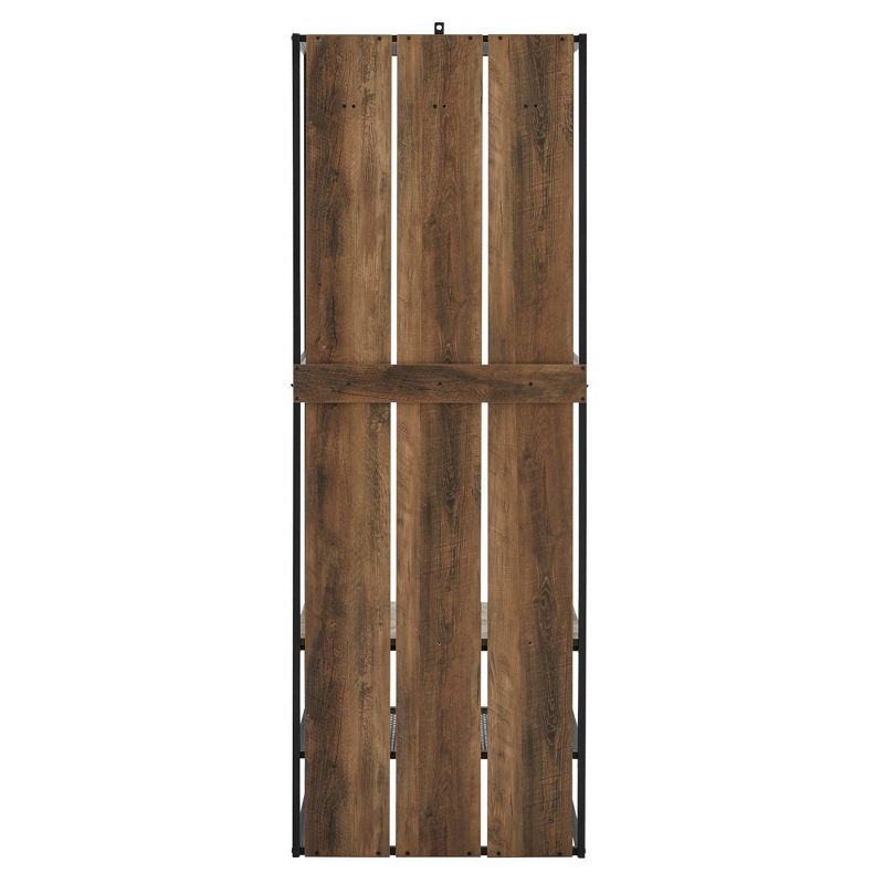 68" 7 Hook Urban Coastal Storage Hall Tree Reclaimed Barnwood - Saracina Home