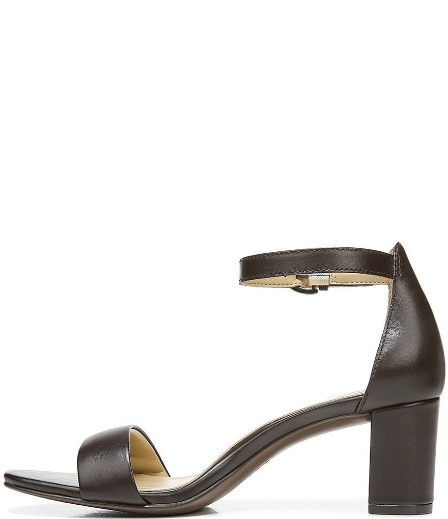 Naturalizer Vera True Colors Leather Ankle Strap Block Heel Dress Sandals