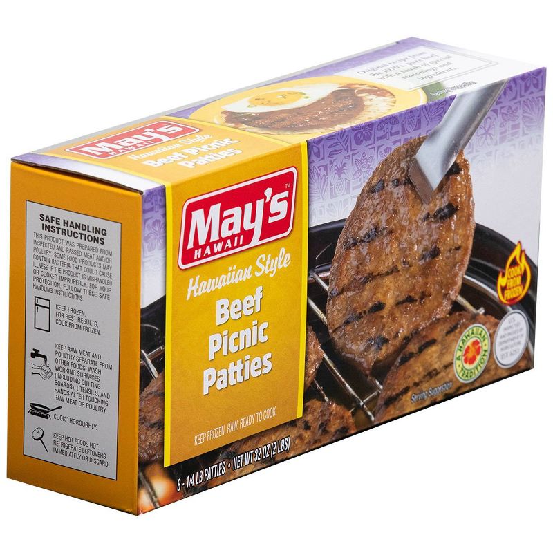 May's Hawaii Beef Picnic Patties - Frozen - 2lbs