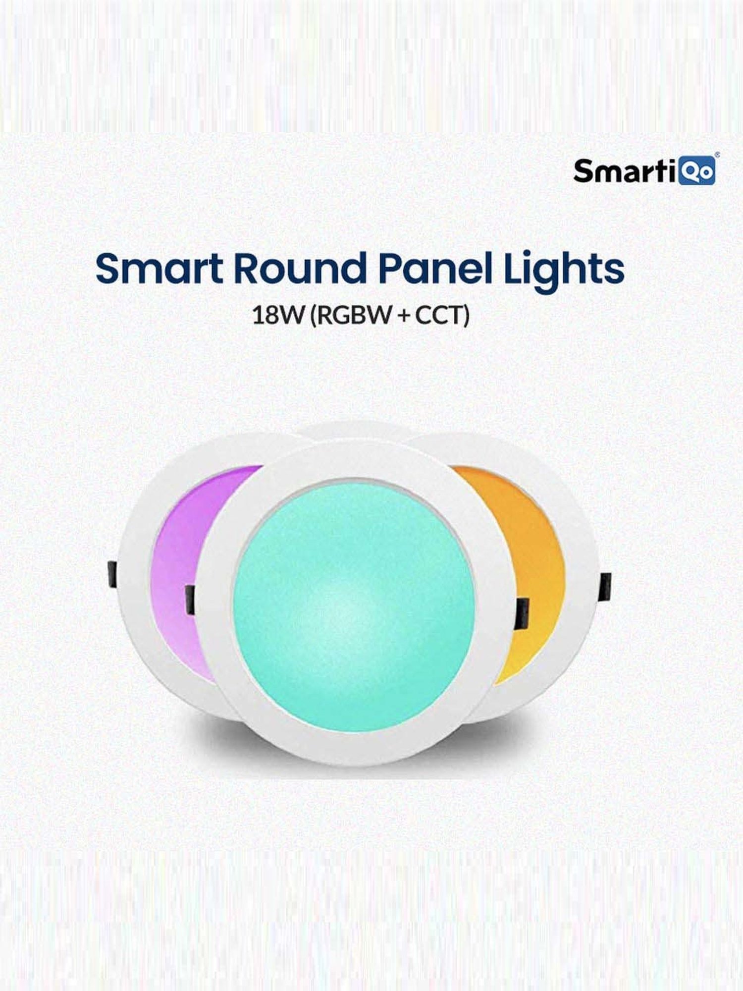 SmartiQo Smart Round Panel Lights 18W (RGBW+CCT)