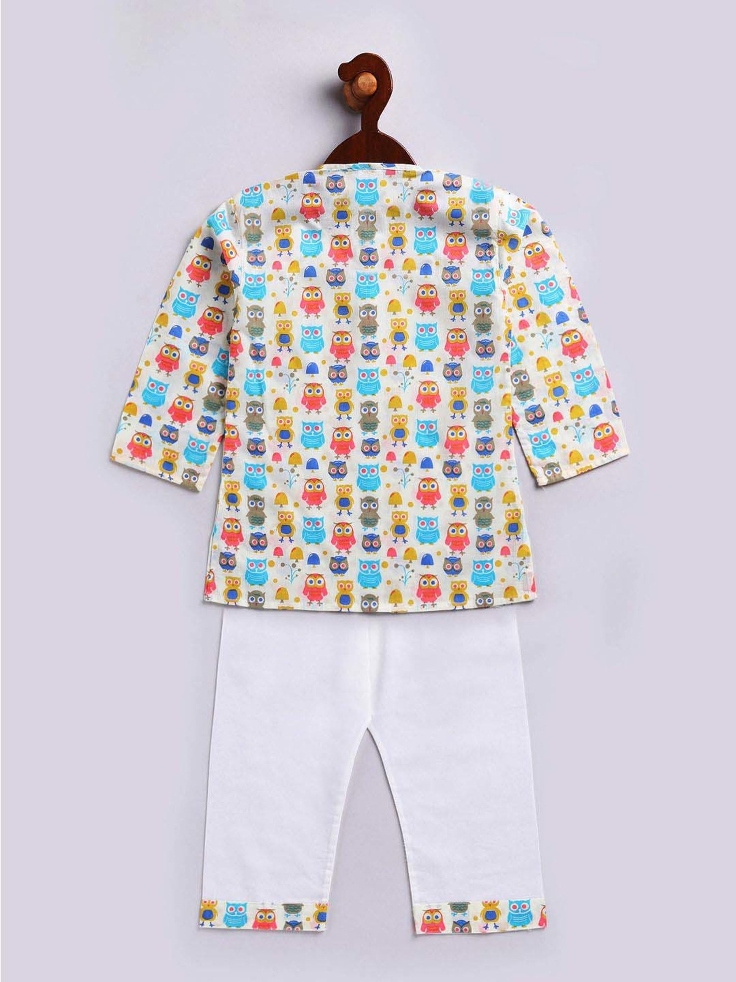 VASTRAMAY Boys Multicolor Printed Full Sleeves Kurta Sets