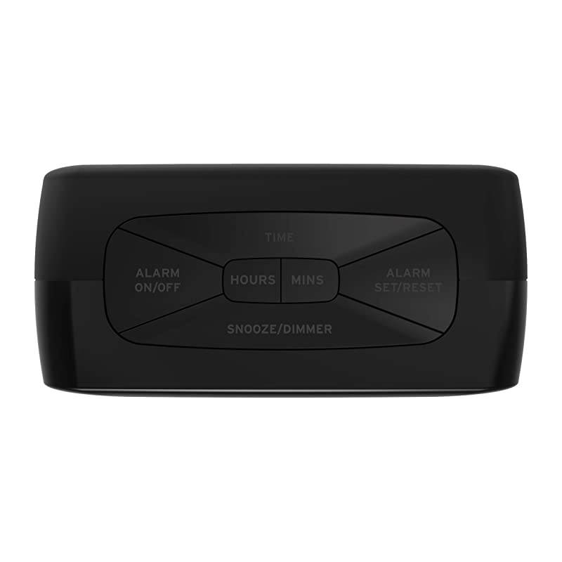 iBT210B Bluetooth Dual Alarm FM Clock Radio with Speakerphone and USB Charging - Black