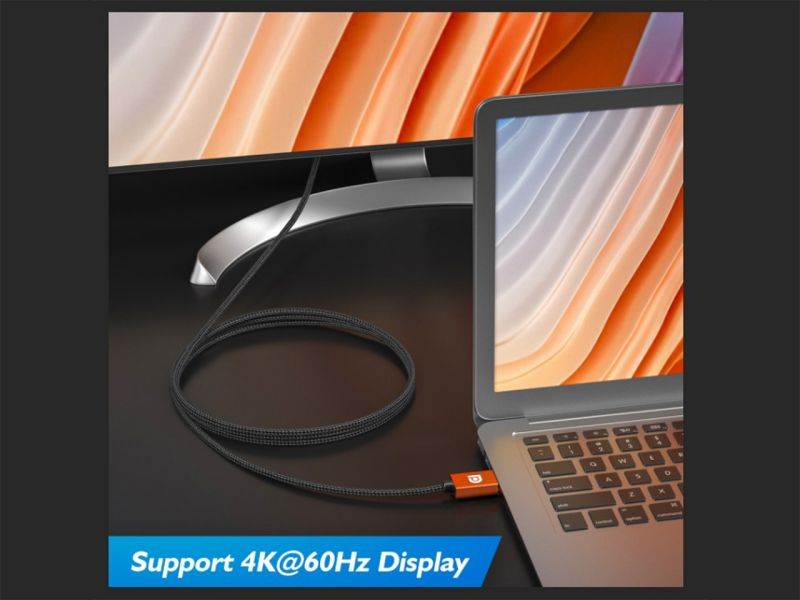 iXever DisplayPort to HDMI Cable Adapter 4K 60Hz 6 Feet (Uni-directional), Gold Plated Plugs, Aluminum Shell, UHD High Speed DisplayPort(DP) to HDMI Cable for Lenovo, HP, DELL, GPU, AMD, NVIDIA