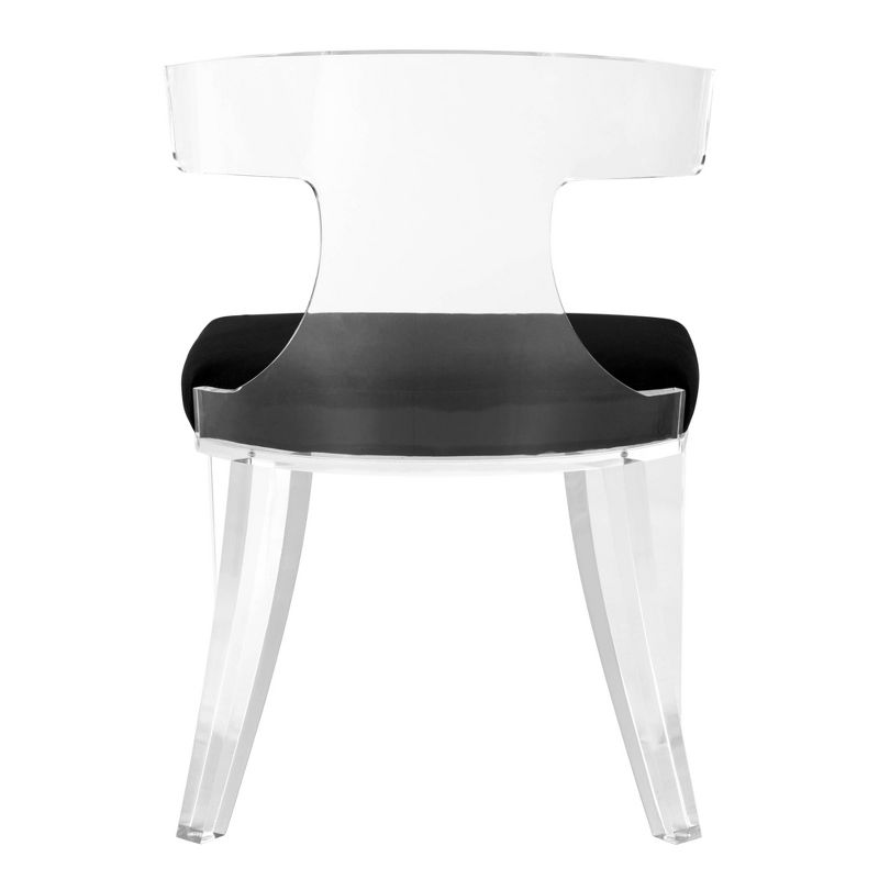 Rhys Acrylic Dining Chair Black/Clear - Safavieh