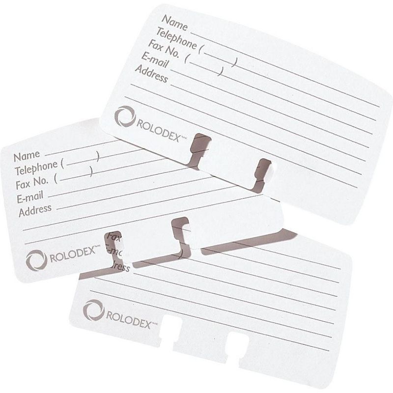 Rolodex Petite Refill Cards 2 1/4 x 4 100 Cards/Pack 67553
