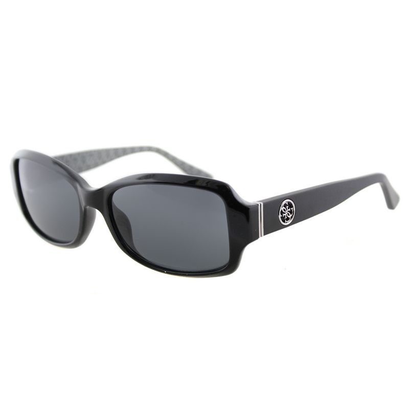 Guess GU 7410 01A Womens Oval Sunglasses Black 55mm