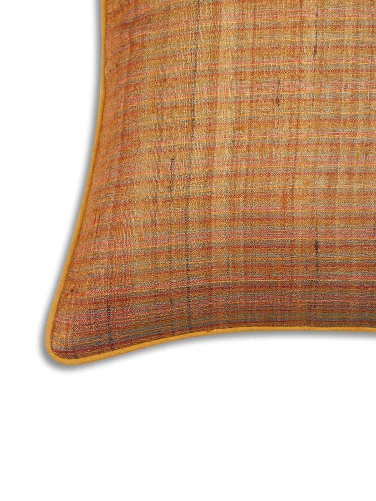 Fabindia Deeva -Tasar Yellow Silk Cushion Cover