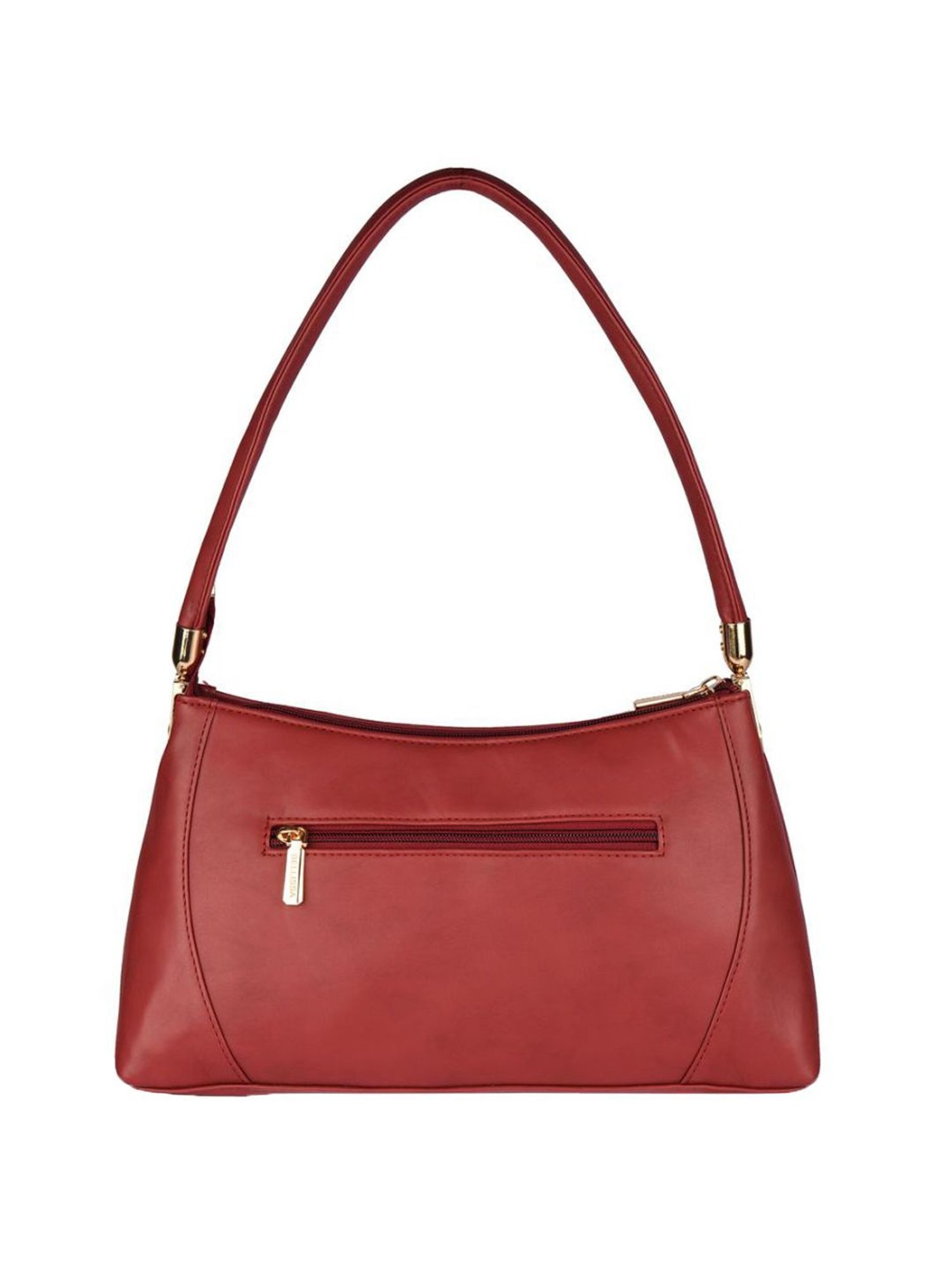 Bellissa Maroon Solid Medium Premium Shoulder Handbag