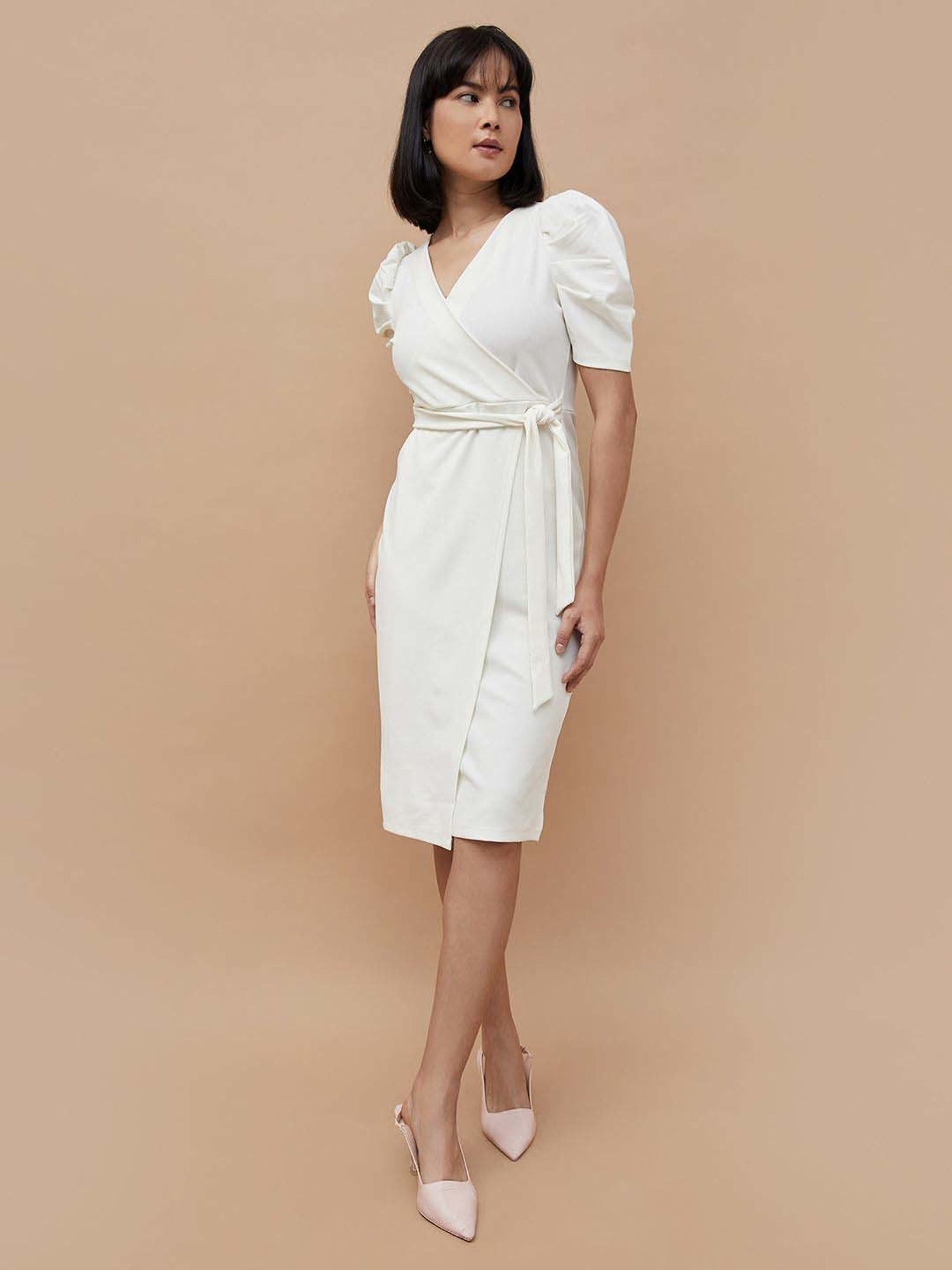 Code by Lifestyle White Wrap Dress