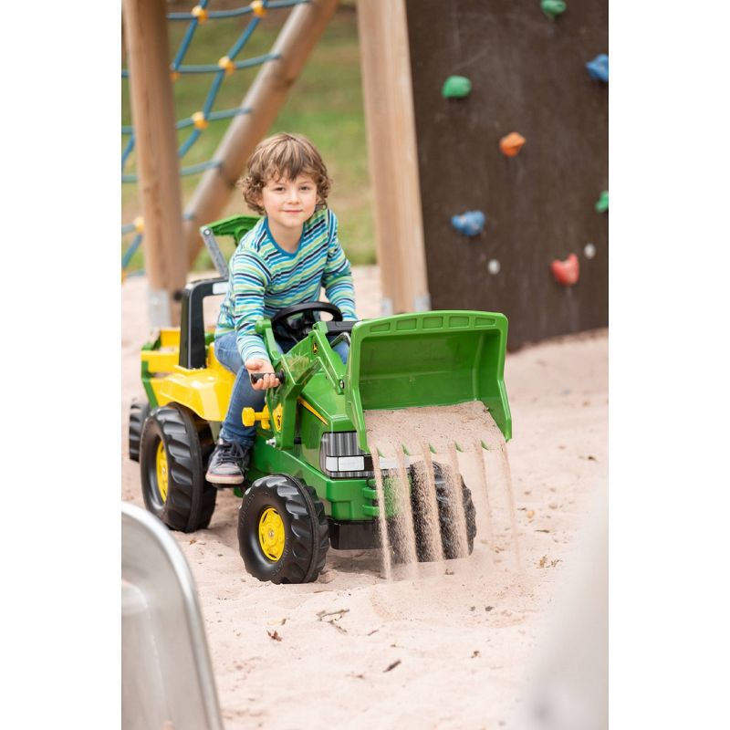 John Deere Kids' Backhoe Pedal Tractor with Front Loader by Rolly Toys