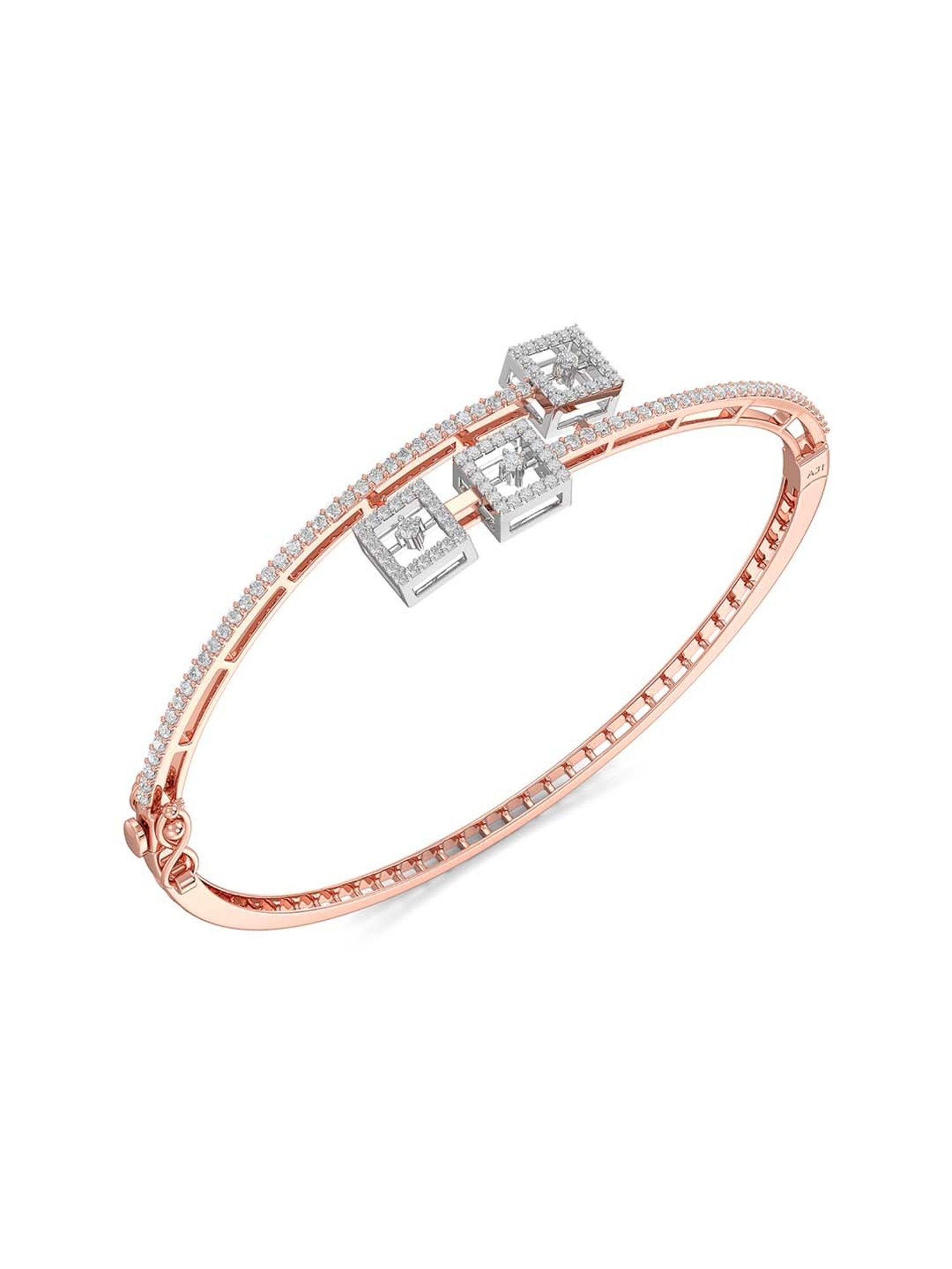Joyalukkas 18k Rose Gold & Diamond Square-shape Bracelet for Women