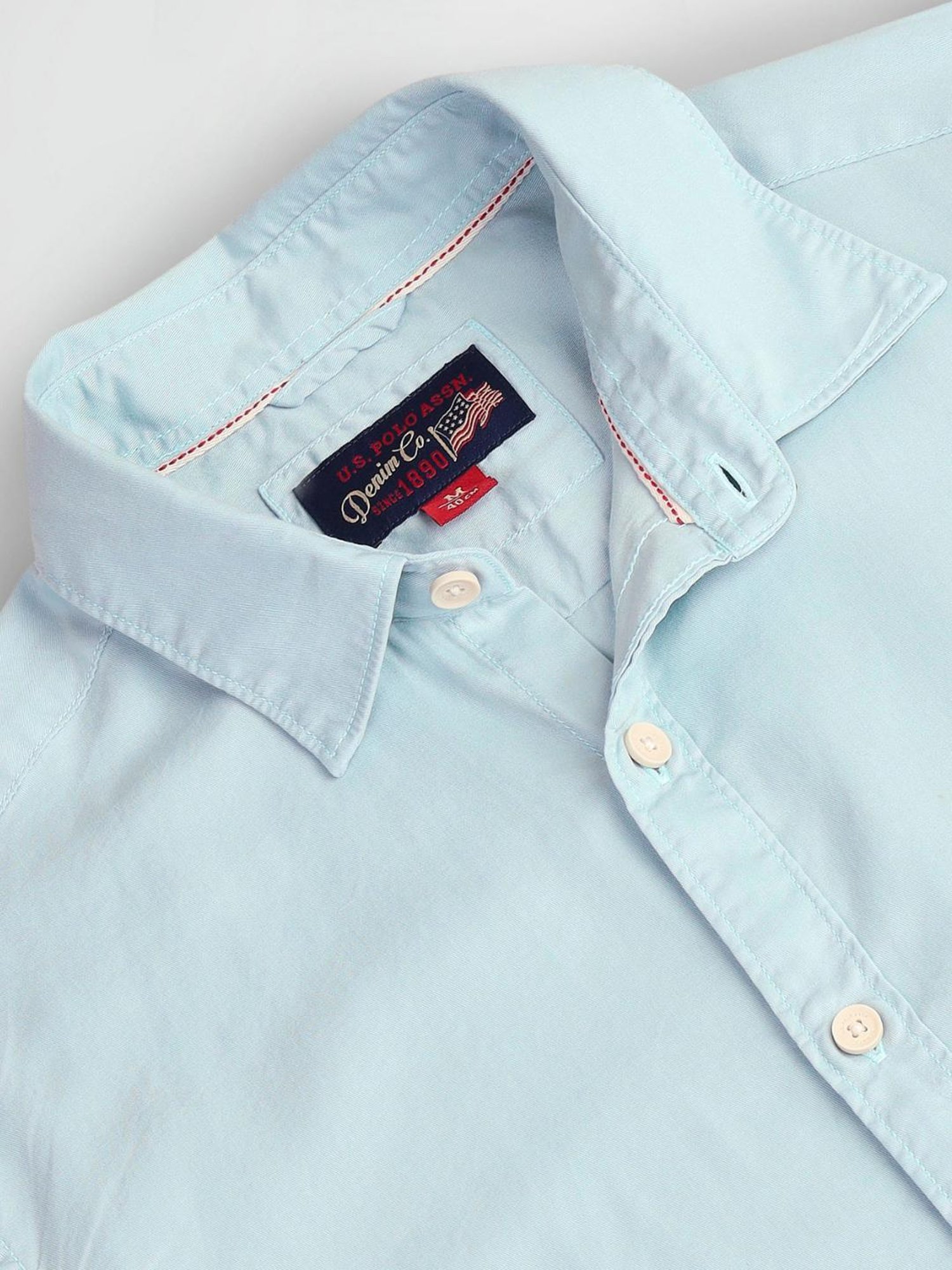 U.S. Polo Assn. Green Cotton Slim Fit Shirt