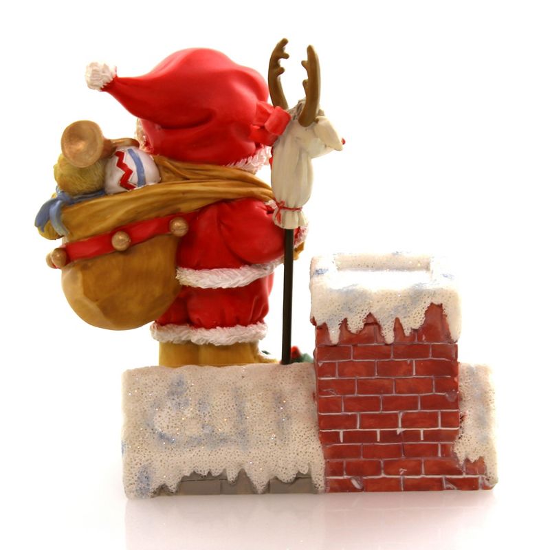 Cherished Teddies Santa Bear On Rooftop  -  Decorative Figurines