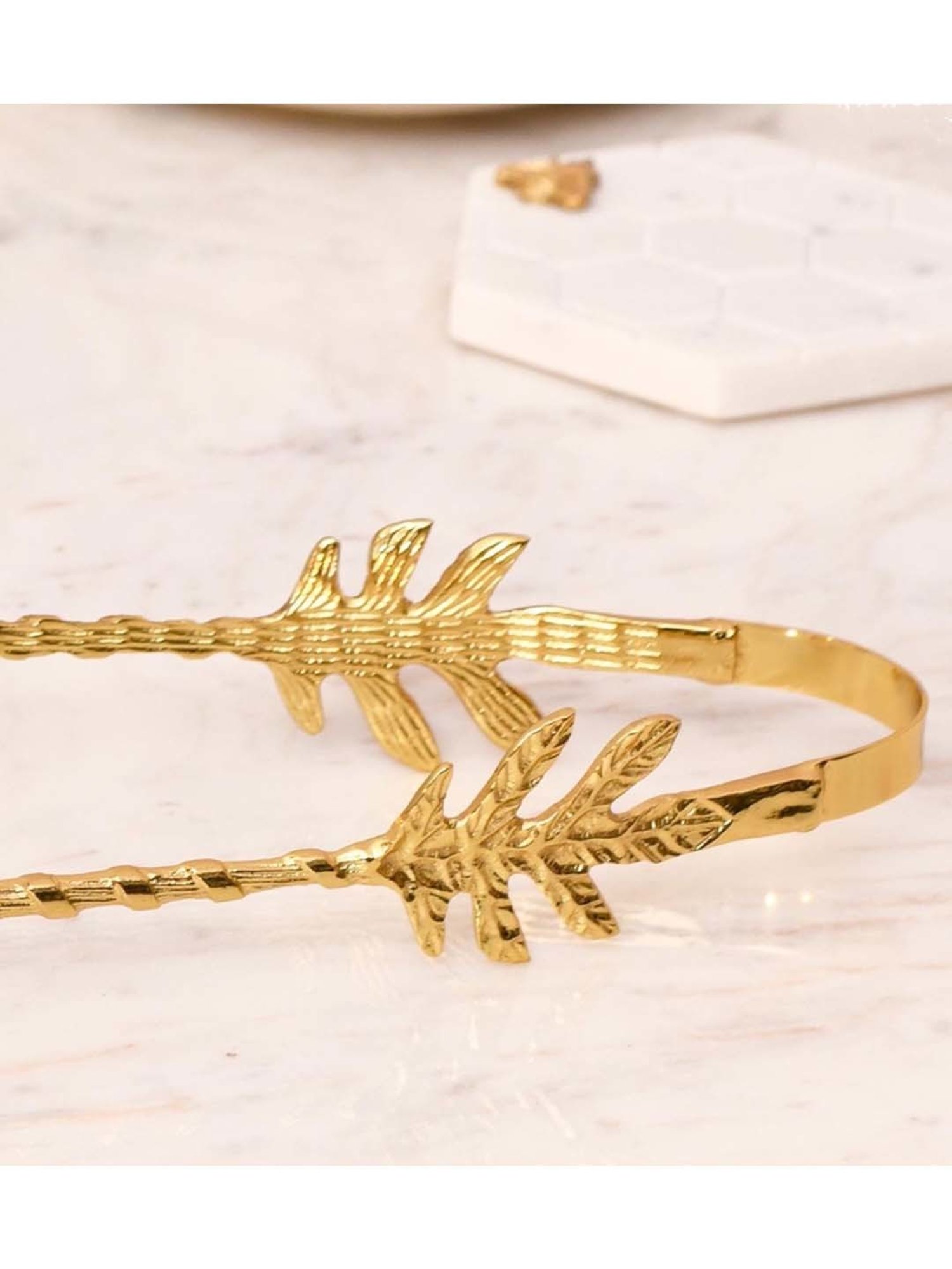 Mason Home Royal Floral Bloom Tongs - Gold