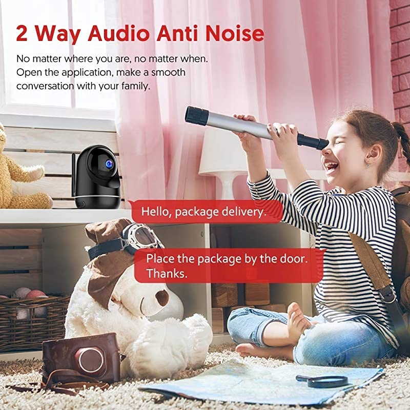 Dualband 24Ghz 5Ghz WiFi Camera Home Camera1080P Security Pet Camera Baby Monitor with TwoWay AudioMotion Detection