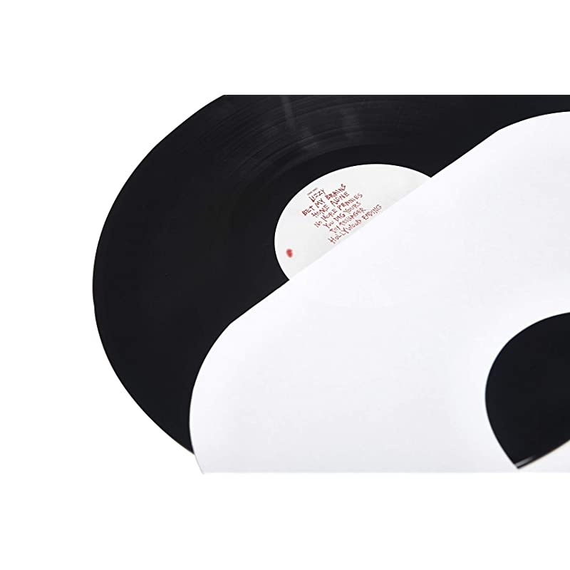 Vinyl Record Inner Sleeves 50x | Made from Heavyweight amp Acid Free Paper | Album Covers with Round Corners for Easy Insert | Slim Record Jackets to Protect Your LPs amp Singles | 12quot