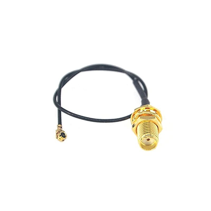 UFL to SMA Female Connector Pigtail Cable IPX to SMA Male SMA to IPX 1.13 15cm for 2.4G 5DB WiFi Indoor Omni-Directional Antenna Pack of 2