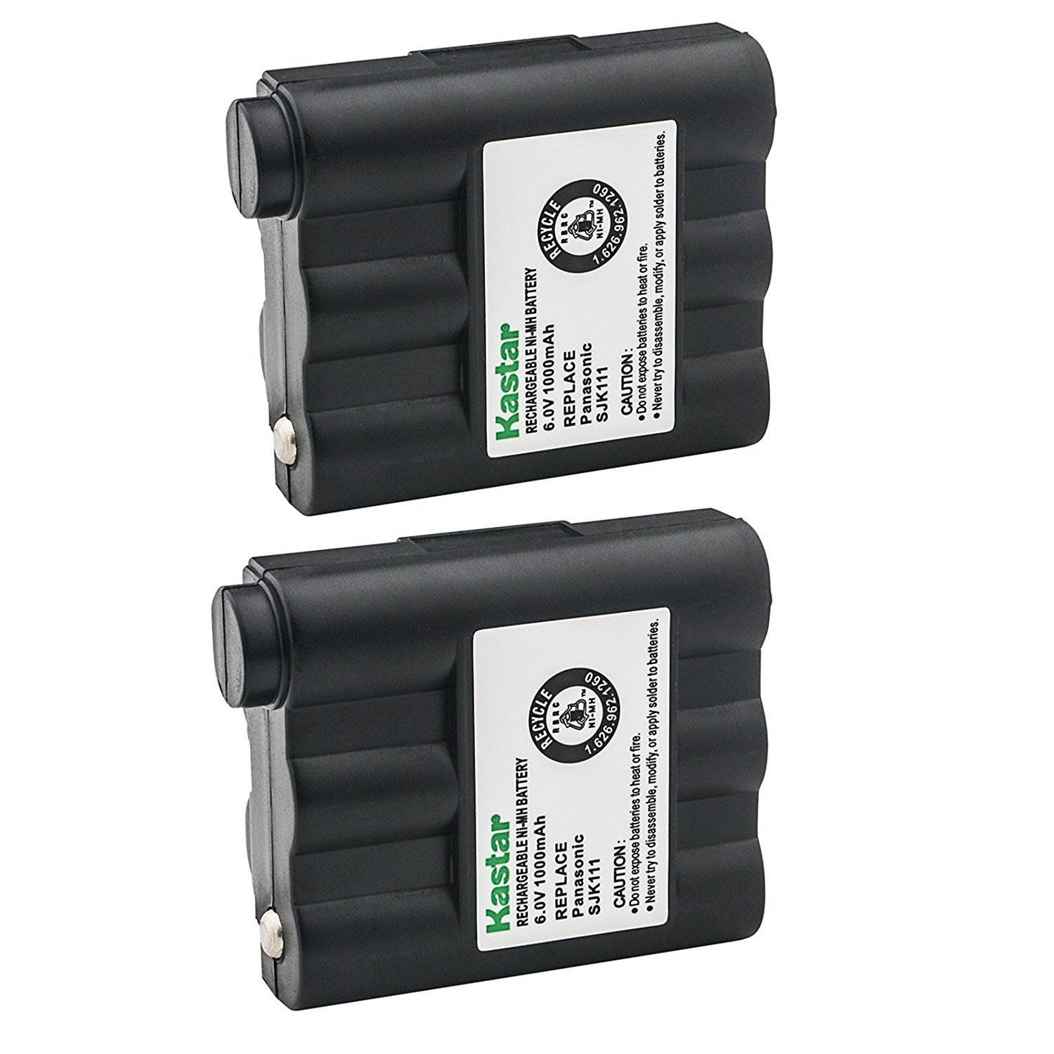 Kastar Cordless Battery 2 Pack Ni-MH 6V 1000mAh, Replacement Two-Way Radio Battery for Midland Nautico NT1VP GXT-650 GXT-661 GXT-600VP4 GXT-635VP3 GXT900 GXT950 GXT-800 GXT-850 GXT-400 GXT-444