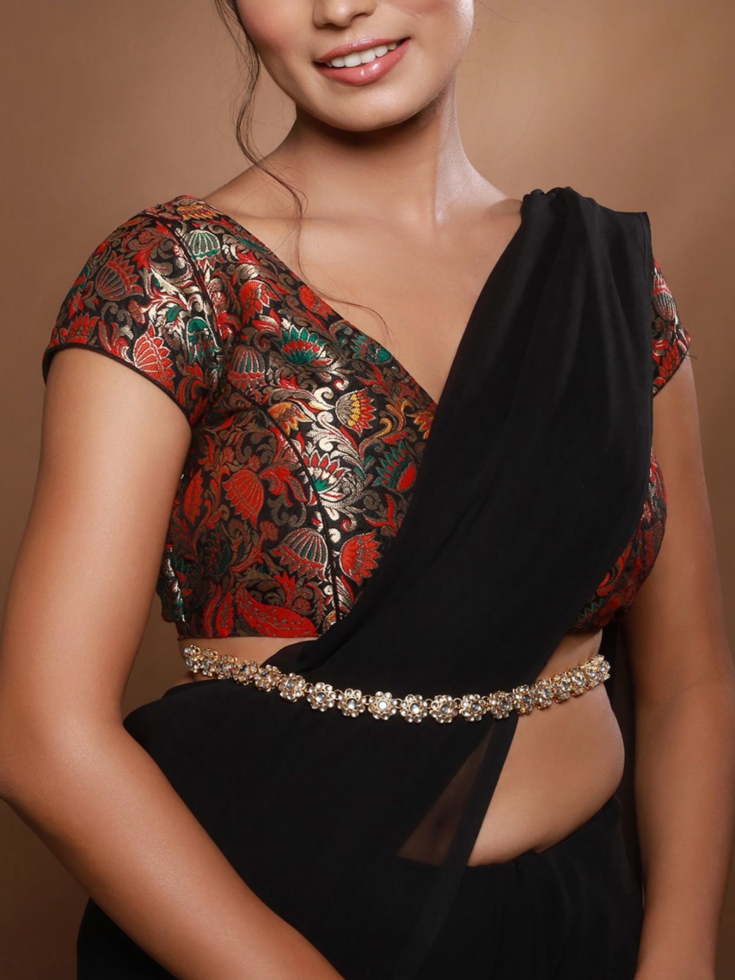 Aatmana Golden Kundan Waist Belt