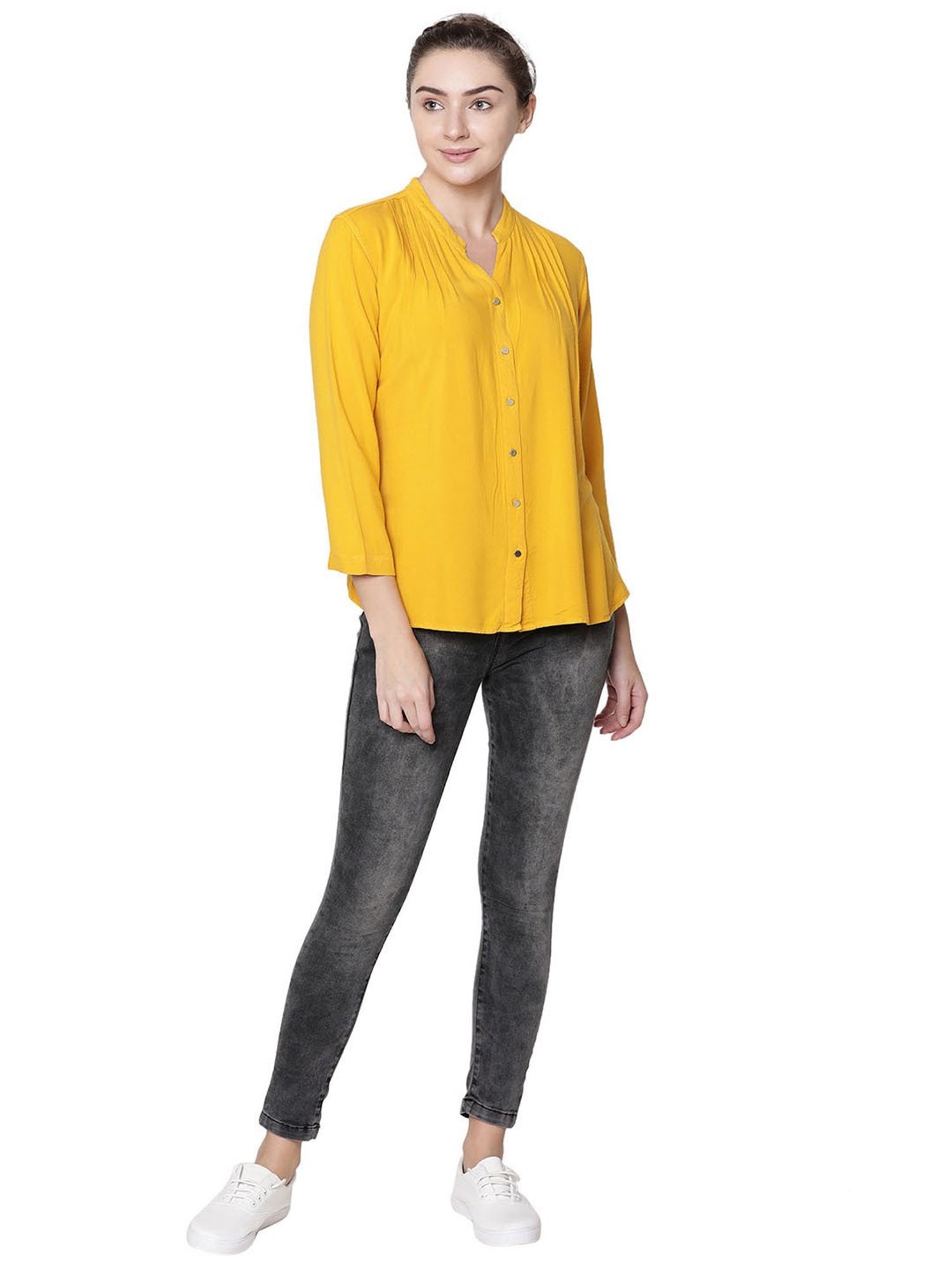 Identiti Yellow Regular Fit Shirt