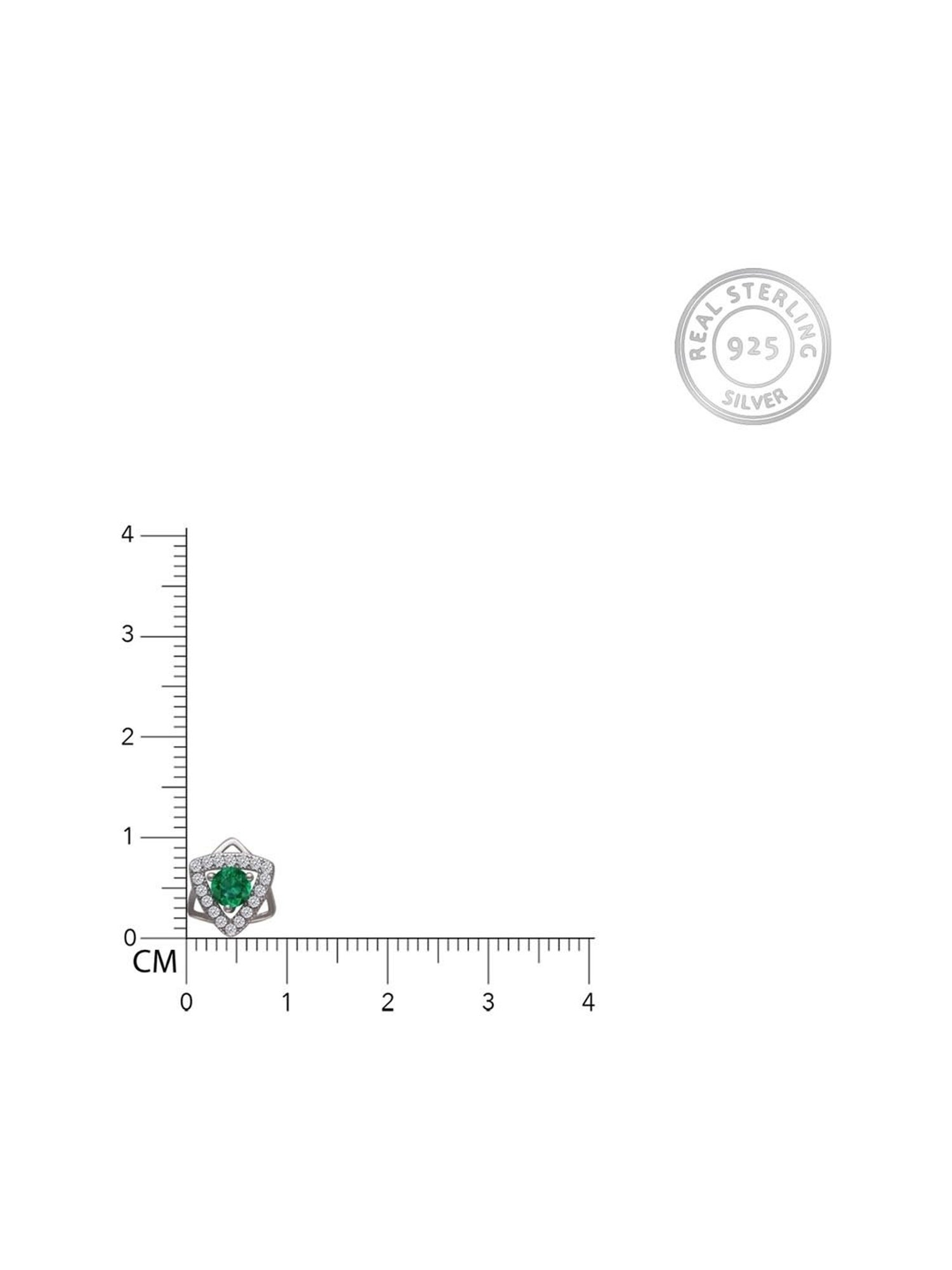 GIVA 92.5 Sterling Silver Emerald Green Star Earrings for Women