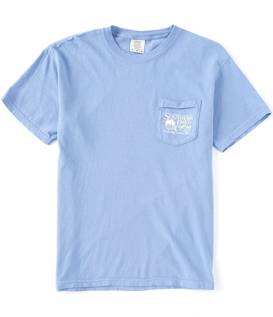 Southern Fried Cotton Men's Waggin Flag Short-Sleeve Pocket Graphic Tee