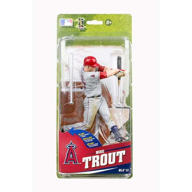 Mcfarlane Toys LA Angels MLB McFarlane 33 Figure Mike Trout Grey Uniform Bronze Variant