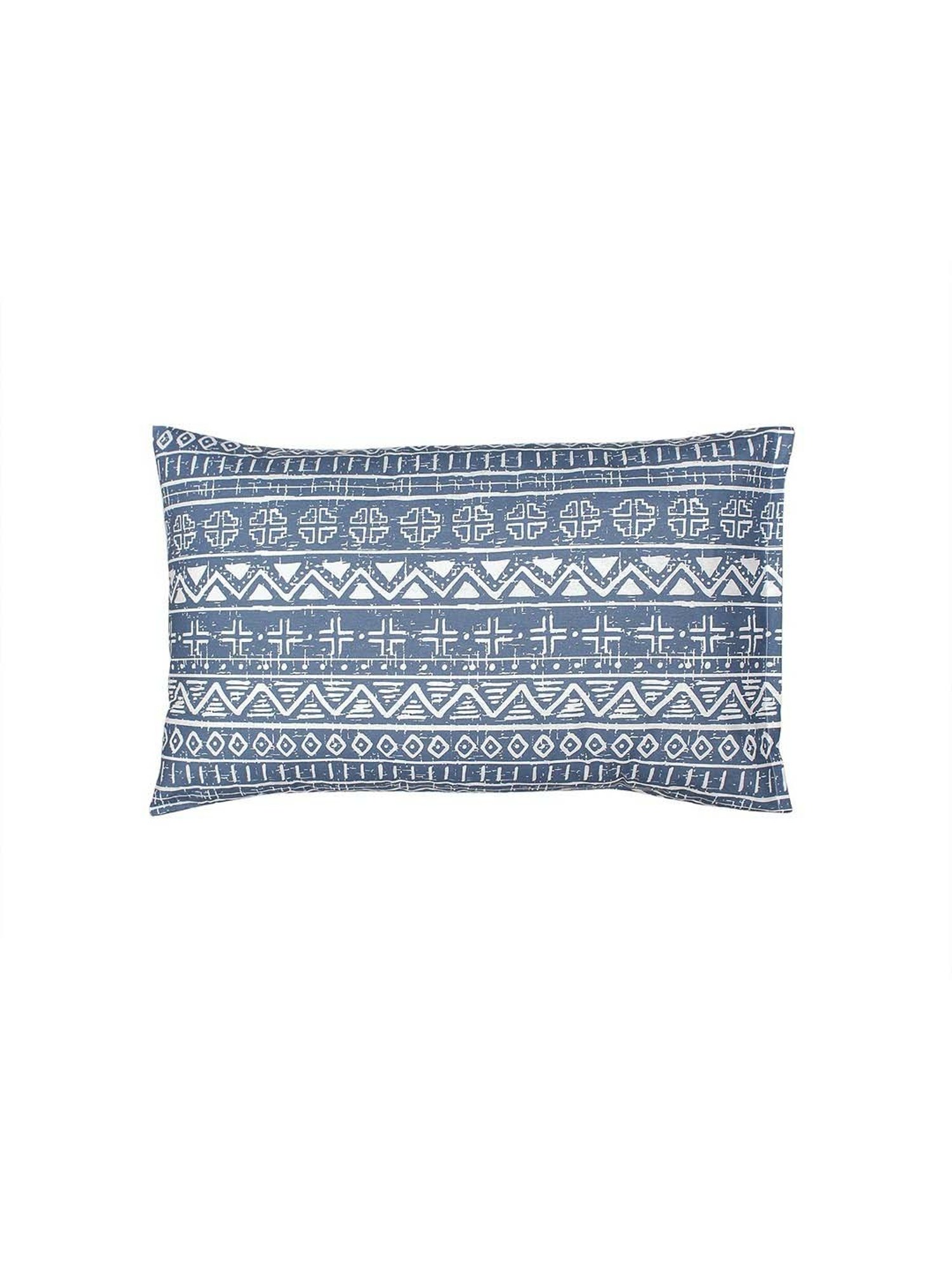 House This Kullu Patti Blue 150 TC Cotton Double Bedsheet Set