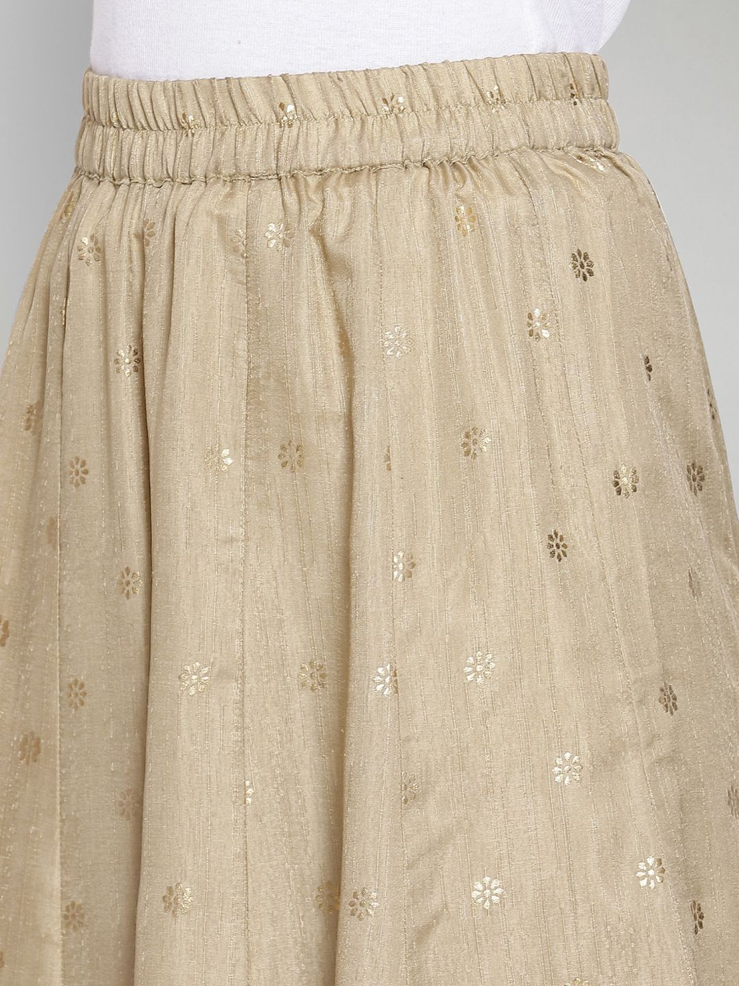 Aurelia Beige Embellished Kurta Palazzo Set With Gilet