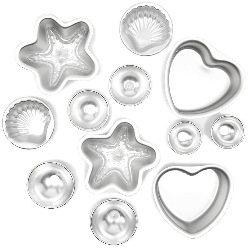 Juvale 12 Pack Metal Bath Bomb Forms for Arts and Crafts (6 Shapes)