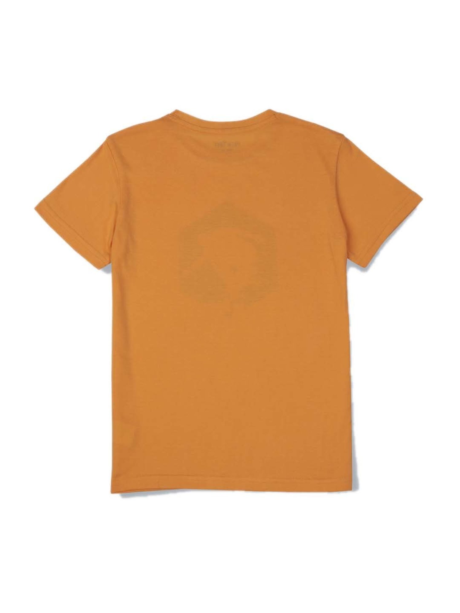 Palm Tree Kids Orange Cotton Printed T-Shirts