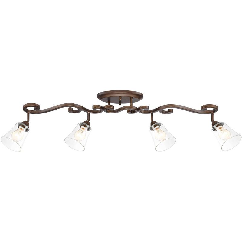 Pro Track Myrna Bronze Scroll Track Fixture with 4-Lights