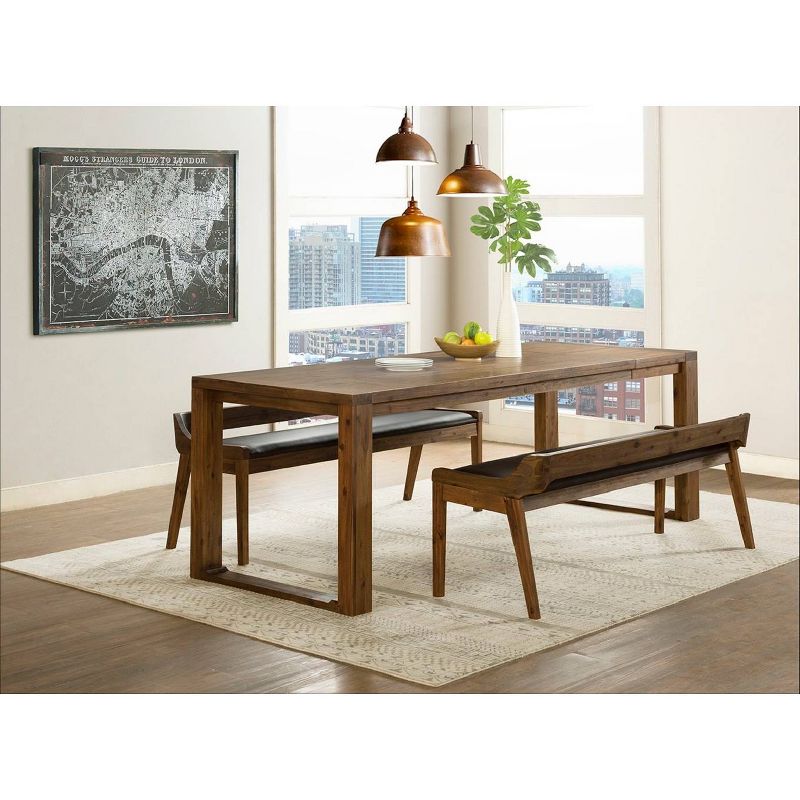 3pc Rasmus Extendable Dining Table Set Chestnut - Boraam