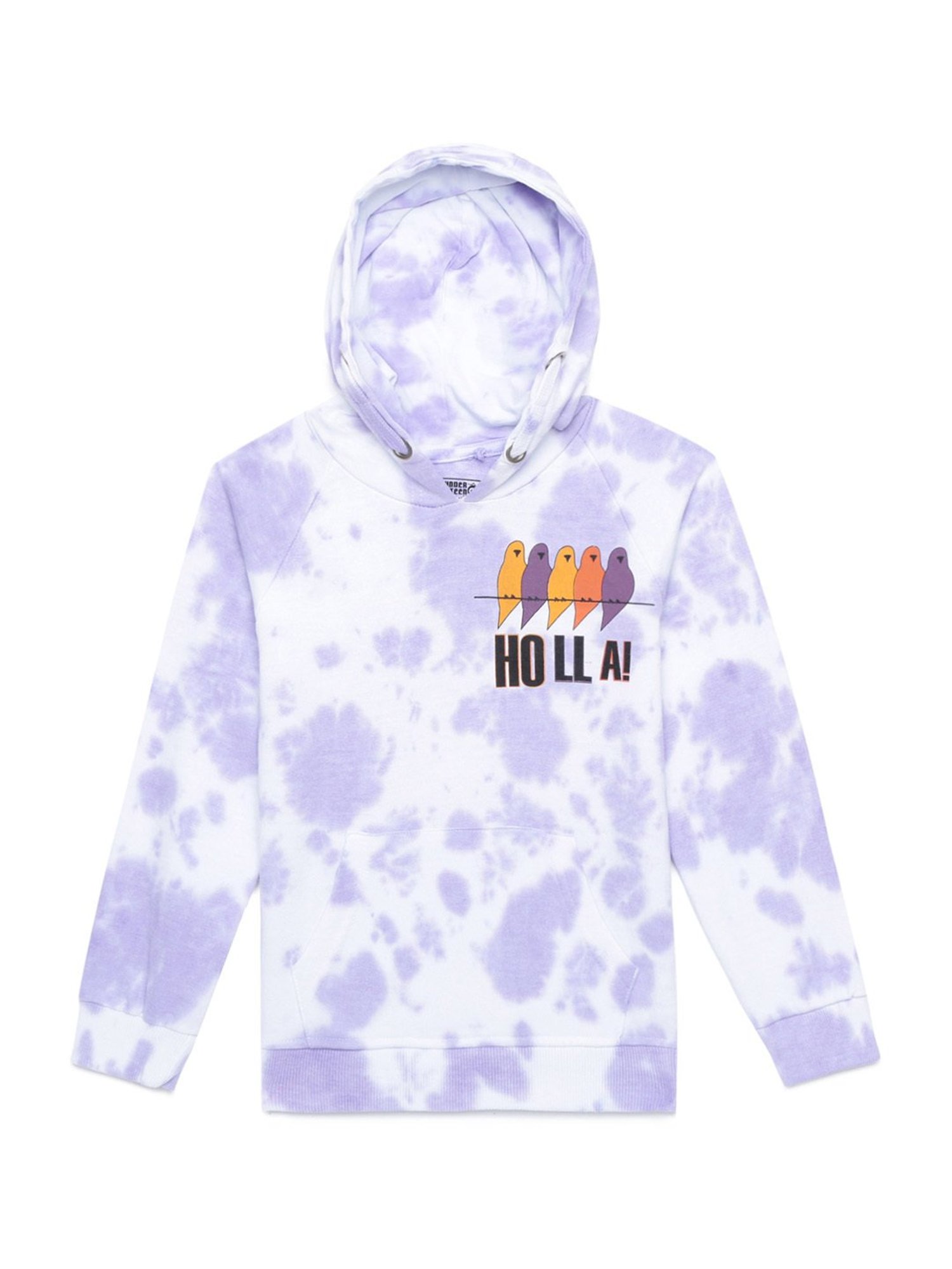 Under Fourteen Only Kids Purple & White Printed Full Sleeves Sweatshirt